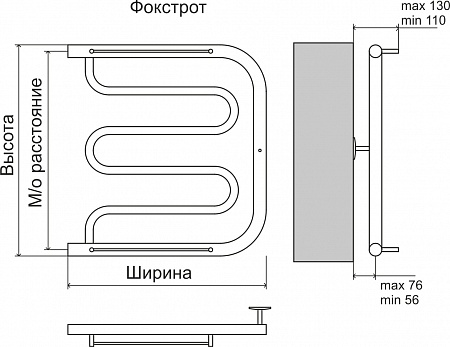 Фокстрот AISI 32х2 500х400 Полотенцесушитель  TERMINUS Бийск - фото 4