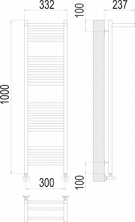 Аврора с/п П20 300х1000 Полотенцесушитель  TERMINUS Бийск - фото 3