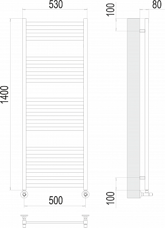 Грета П18 500х1400 Полотенцесушитель  TERMINUS Бийск - фото 3