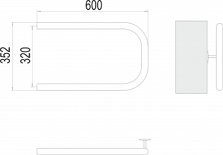 П-обр AISI 32х2 320х600 Полотенцесушитель  TERMINUS Бийск - фото 3