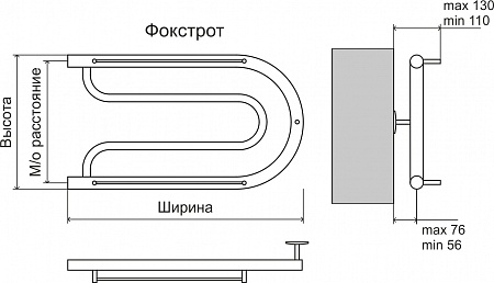 Фокстрот AISI 32х2 320х700 Полотенцесушитель  TERMINUS Бийск - фото 3