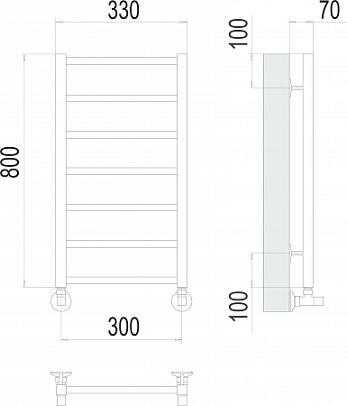 Контур П7 300х800 Полотенцесушитель  TERMINUS Бийск - фото 3