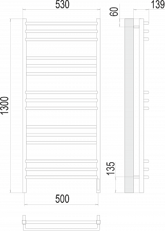 Соренто П15 500х1300 электро (sensor quick touch) Полотенцесушитель  TERMINUS Бийск - фото 3