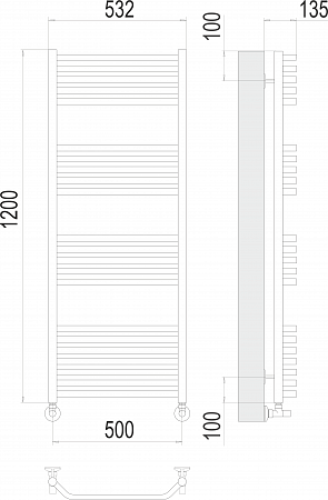 Виктория П22 500х1200 Полотенцесушитель  TERMINUS Бийск - фото 3