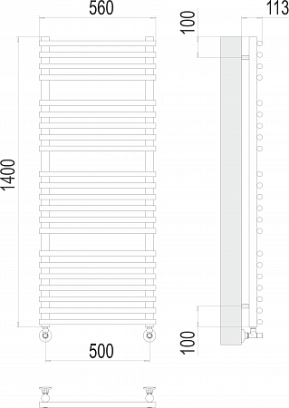 Кремона П22 500х1400 Полотенцесушитель  TERMINUS Бийск - фото 3