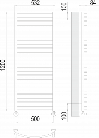 Классик П22 500х1200 Полотенцесушитель  TERMINUS Бийск - фото 3