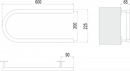 Электро 25 П-обр 600х200 Полотенцесушитель  TERMINUS Бийск - фото 3