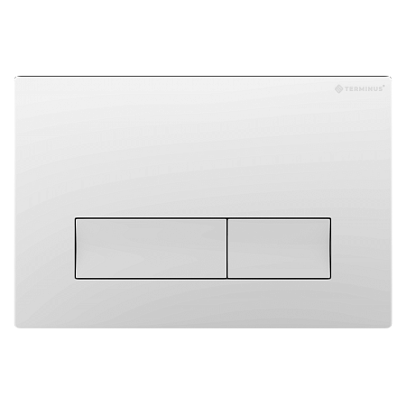 Клавиша смыва для инсталляции Terminus Classic кнопка прямоугольник цвет белый Бийск - фото 1