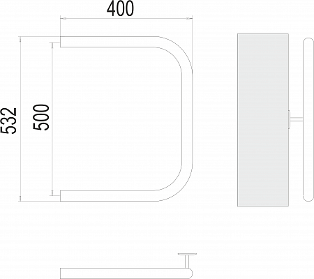 П-обр AISI 32х2 500х400 Полотенцесушитель  TERMINUS Бийск - фото 3